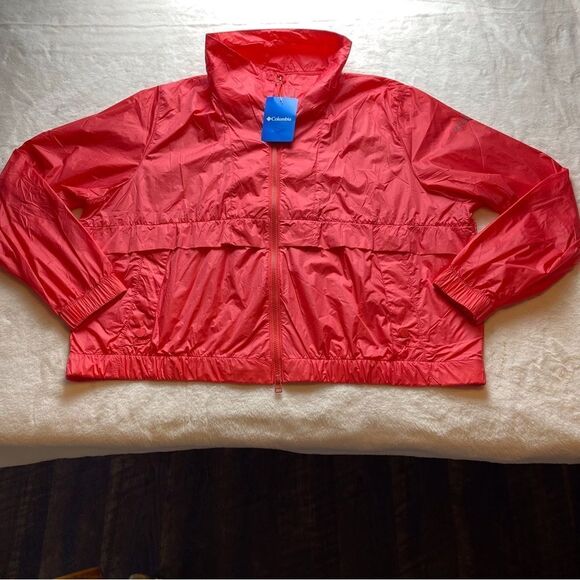 Columbia Pink Sunny City Windbreaker New With Tags Size 2X - Picture 1 of 13